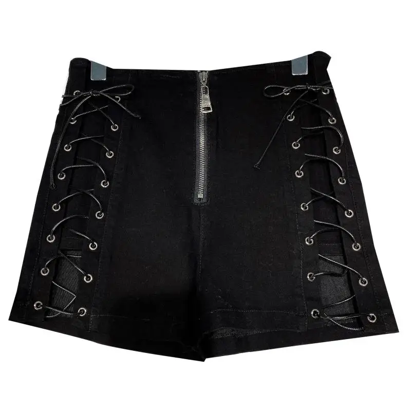 2021 Summer Bandage Women Shorts Side Strap Hollow Out Design Punk Street Slim Denim Shorts
2021 Summer Bandage Women Shorts Side Strap Hollow Out Design Punk Street Slim Denim Shorts
