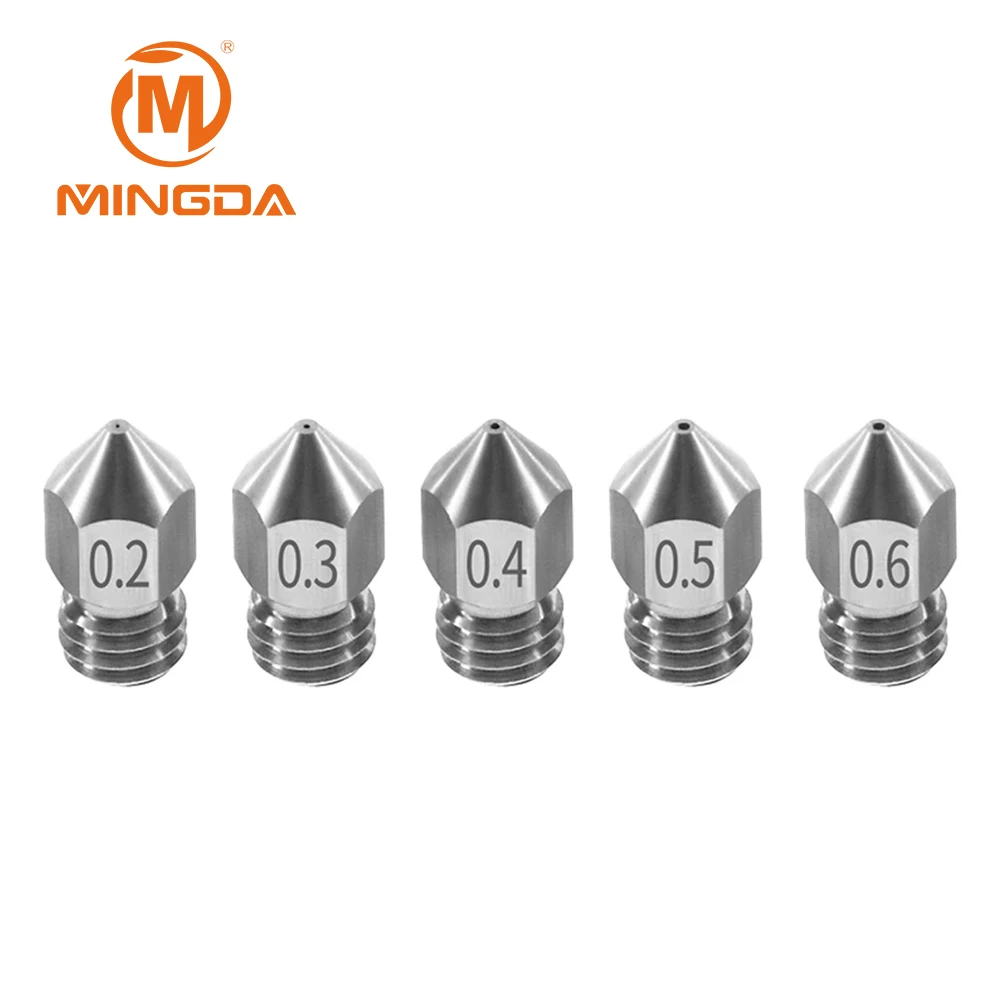 3D Printer Threaded Stainless Steel MK8 Nozzle M6 0.2 0.3 0.4 0.5 0.6mm for 1.75mm Filament for CR10 CR-10S Ender 3 Ender 5
3D Printer Threaded Stainless Steel MK8 Nozzle M6 0.2 0.3 0.4 0.5 0.6mm for 1.75mm Filament for CR10 CR-10S Ender 3 Ender 5