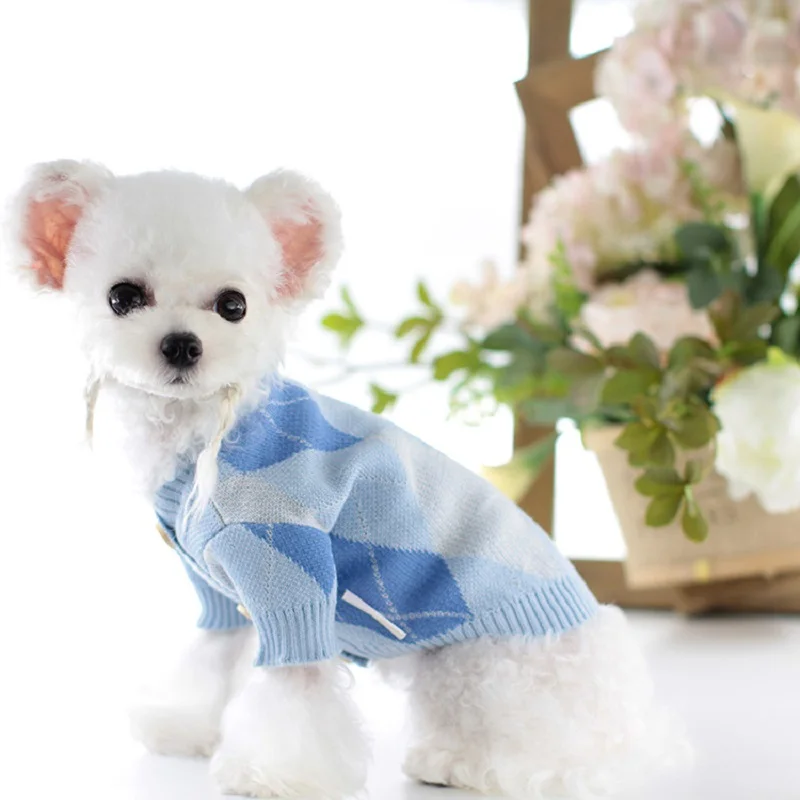 Autumn Clothes for Dogs Diamond Plaid Light Weight Dog Sweater Cardigan Dog Jumper Buttons Closure Puppy Clothes
Autumn Clothes for Dogs Diamond Plaid Light Weight Dog Sweater Cardigan Dog Jumper Buttons Closure Puppy Clothes