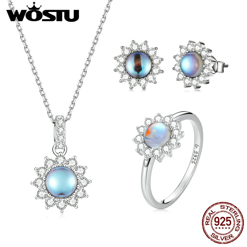 WOSTU 2021 Genuine 925 Sterling Silver Vintage Sun Moonstone Zircons Jewelry Set Rings Stud Earrings Gift Wedding Jewelry S245
WOSTU 2021 Genuine 925 Sterling Silver Vintage Sun Moonstone Zircons Jewelry Set Rings Stud Earrings Gift Wedding Jewelry S245