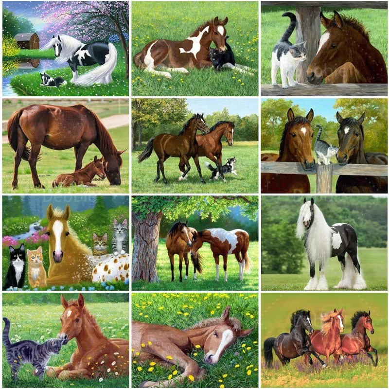 5D Diy Diamond Painting Horse And Cat Full Diamond Embroidery Animal Diamond Mosaic Rhinestone Picture Home Decoration Gift
5D Diy Diamond Painting Horse And Cat Full Diamond Embroidery Animal Diamond Mosaic Rhinestone Picture Home Decoration Gift