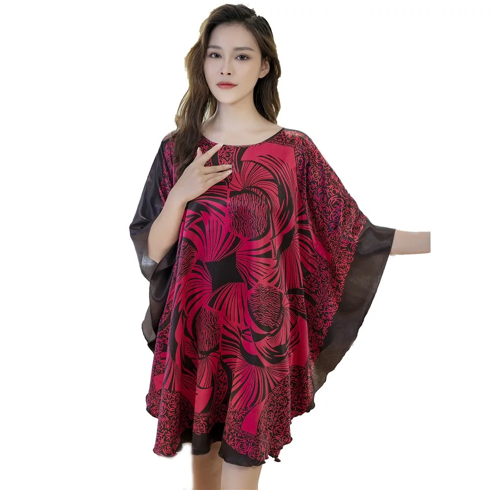 Short Sleeve Home Clothing Nightdress Sleepwear Casual Big Size Women Nightgown Satin Print Flower Nightwear Intimate Lingerie
Short Sleeve Home Clothing Nightdress Sleepwear Casual Big Size Women Nightgown Satin Print Flower Nightwear Intimate Lingerie