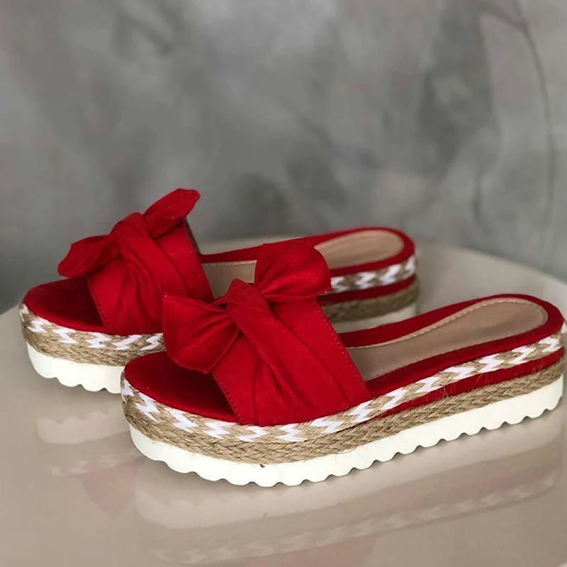 Women Shoes Plus Size Thick Bottom Ladies Slipper Butterfly Knot Female Summer Outside Beach Wear Flat Fish Mouth Slides
Women Shoes Plus Size Thick Bottom Ladies Slipper Butterfly Knot Female Summer Outside Beach Wear Flat Fish Mouth Slides
