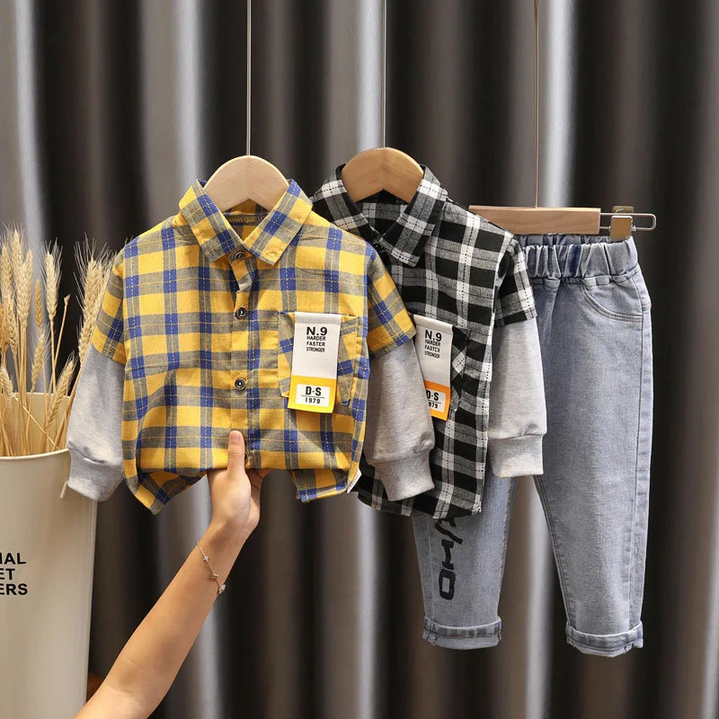 Infant Newborn Baby Boy Clothes Sets Fashion Hooded T-shirt Pants Outfit Baby Tracksuit Set Spring Autumn Plaid Outfit Suit
Infant Newborn Baby Boy Clothes Sets Fashion Hooded T-shirt Pants Outfit Baby Tracksuit Set Spring Autumn Plaid Outfit Suit