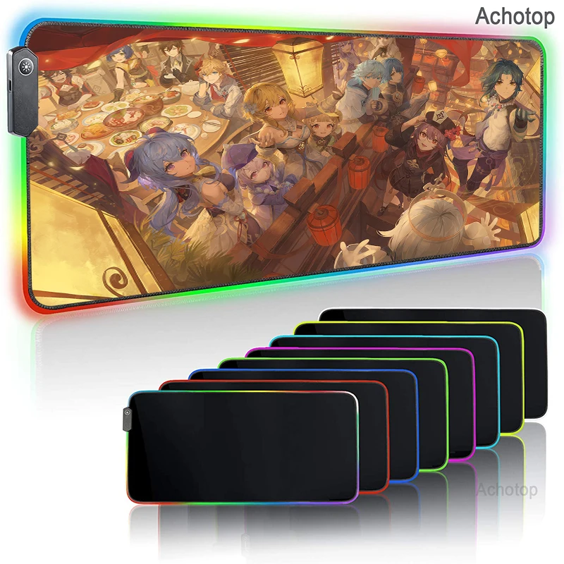 Genshin Impact Anime Mouse Pad RGB Backlight Mat 800x300mm Gamer XXL Computer Gaming Mousepad Non-Slip Rubber Desk Mat For PC
Genshin Impact Anime Mouse Pad RGB Backlight Mat 800x300mm Gamer XXL Computer Gaming Mousepad Non-Slip Rubber Desk Mat For PC