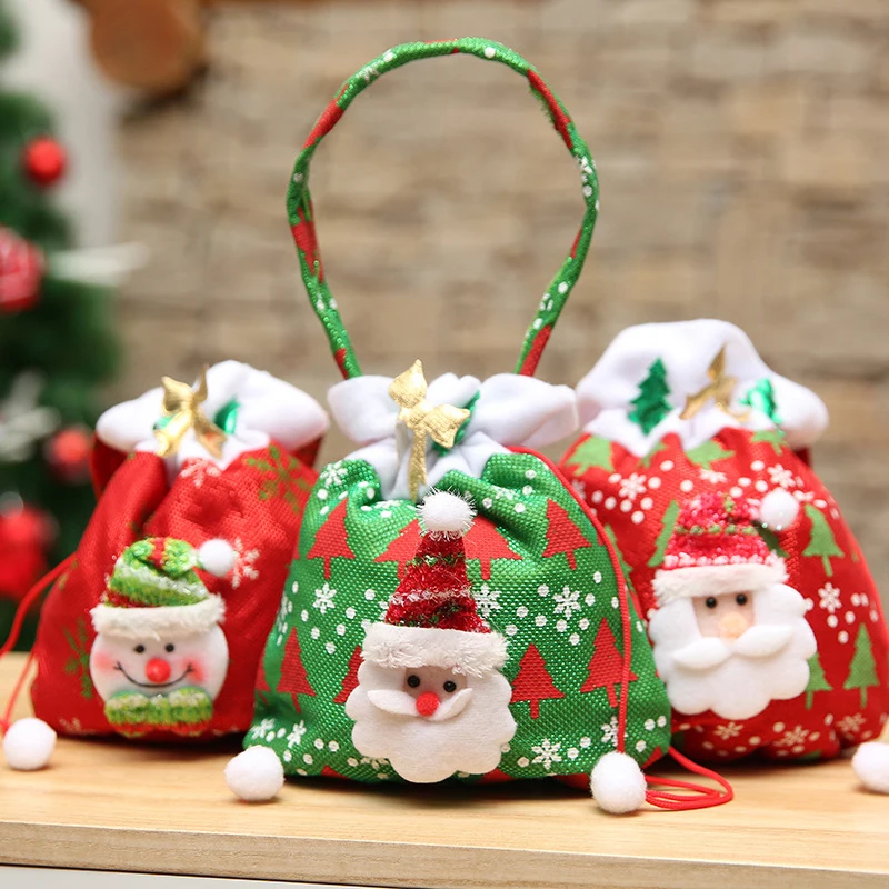 Рождественская Подарочная сумка праздничное украшение для рождественской елки