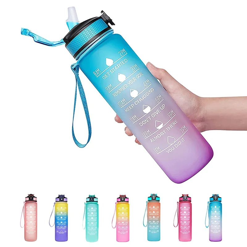 1000ML Protable Water Bottle Outdoor Sports Gradient Colorful Water Drinking Plan Reminder Bouncing Cover Gradient Space Cup
1000ML Protable Water Bottle Outdoor Sports Gradient Colorful Water Drinking Plan Reminder Bouncing Cover Gradient Space Cup