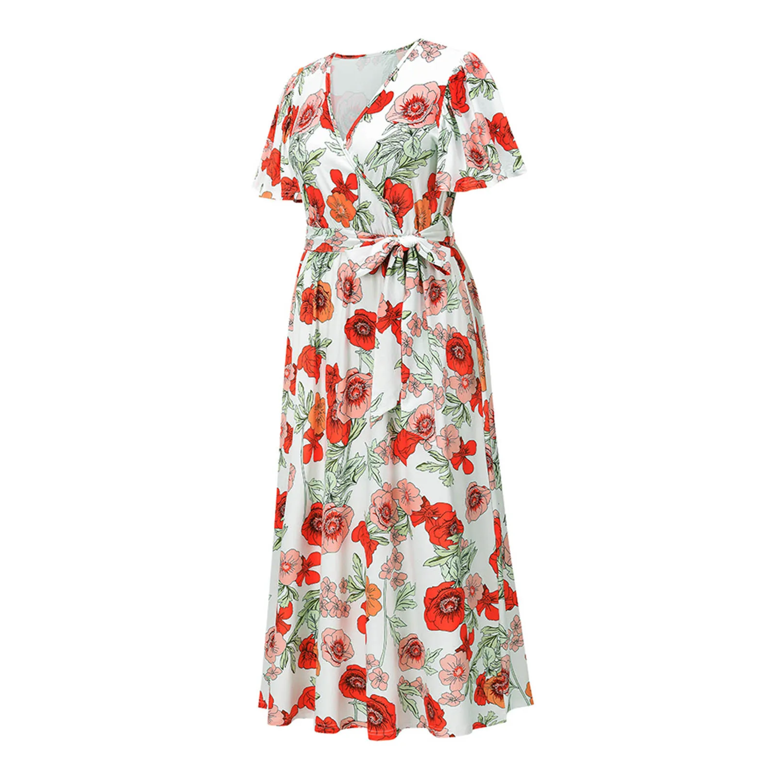 2021 Fashion Floral Dress Women's Summer Flower Print V-neck Short Sleeve Long Dress Woman High Waist Party Dress Dresses Traf
2021 Fashion Floral Dress Women's Summer Flower Print V-neck Short Sleeve Long Dress Woman High Waist Party Dress Dresses Traf