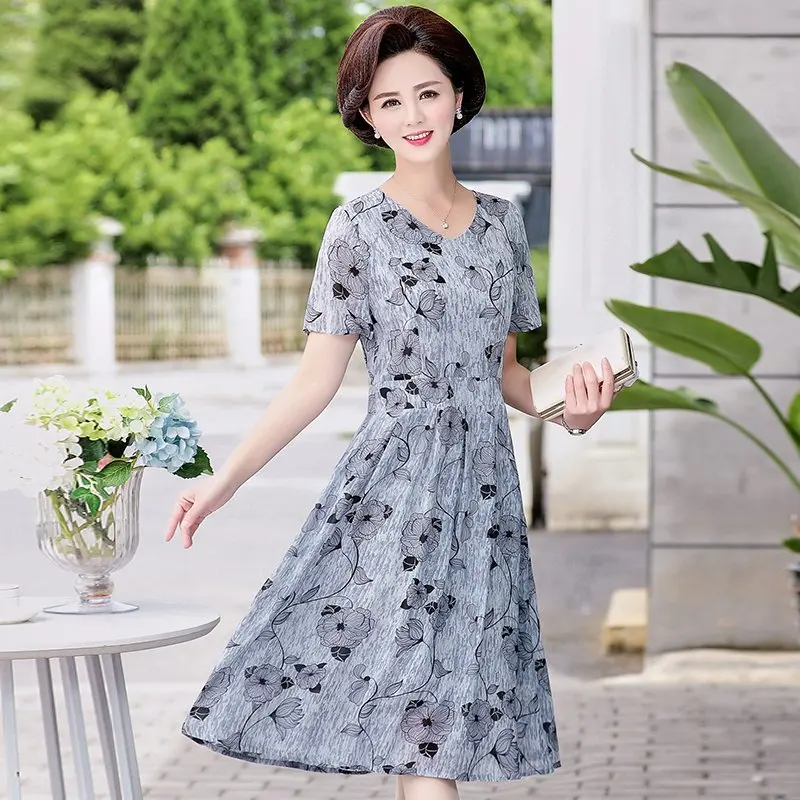 Dresses Casual Vintage Clothing Flowers Dress Print New V-neck Short Sleeve Women for Female 2021 Summer Polyester
Dresses Casual Vintage Clothing Flowers Dress Print New V-neck Short Sleeve Women for Female 2021 Summer Polyester