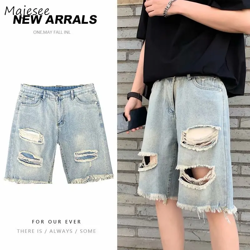 Shorts Men Holes Ripped Streetwear Plus Size 3XL Baggy Denim Trousers Vintage Bleached Fashion Summer Thin Hip-hop Harajuku Chic
Shorts Men Holes Ripped Streetwear Plus Size 3XL Baggy Denim Trousers Vintage Bleached Fashion Summer Thin Hip-hop Harajuku Chic