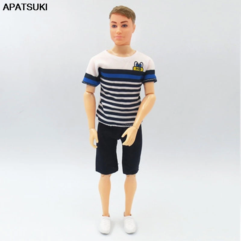 Fashion Doll Clothes For Ken Doll Outfits Striped T-shirt & Black Shorts For Barbie's Boyfriend Ken Male 1/6 Boy Doll Kids Toy
Fashion Doll Clothes For Ken Doll Outfits Striped T-shirt & Black Shorts For Barbie's Boyfriend Ken Male 1/6 Boy Doll Kids Toy