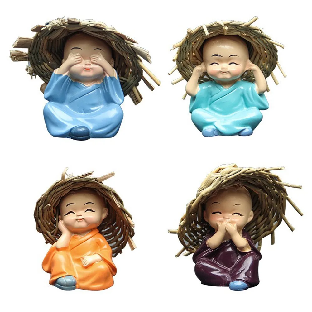4Pcs/Set Llittle Monk 6*6.5cm Lovely Car Decoration Resin Crafts Little Cute Four Small Monks Child Gift
4Pcs/Set Llittle Monk 6*6.5cm Lovely Car Decoration Resin Crafts Little Cute Four Small Monks Child Gift