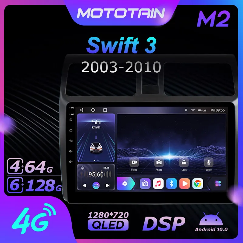 1280*720 Android 10,0 Mototain Автомобильный мультимедийный автомобильный радиоприемник для Suzuki Swift 3 2003 - 2010 4G LTE аудио GPS плеер 8 ядер 6G 128G
1280*720 Android 10,0 Mototain Автомобильный мультимедийный автомобильный радиоприемник для Suzuki Swift 3 2003 - 2010 4G LTE аудио GPS плеер 8 ядер 6G 128G