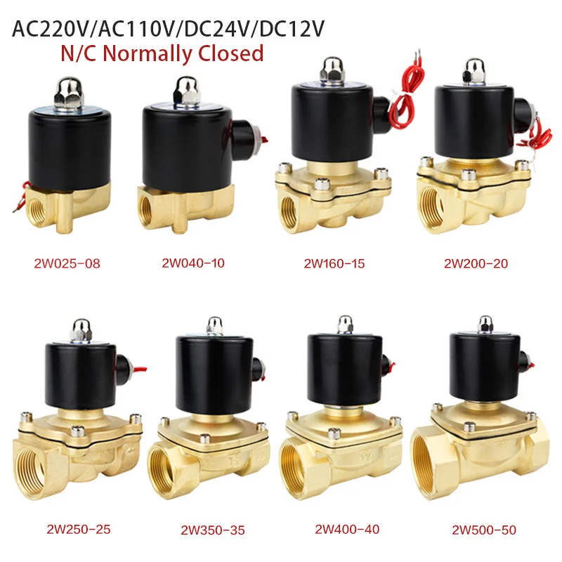 Electric Solenoid Vae 1/4" 3/8" 1/2" 3/4" 1" DN8/10/15/20/25/50 Normally Closed Pneumatic for Water Oil Air 12V 24V 220V 110V
Electric Solenoid Vae 1/4" 3/8" 1/2" 3/4" 1" DN8/10/15/20/25/50 Normally Closed Pneumatic for Water Oil Air 12V 24V 220V 110V