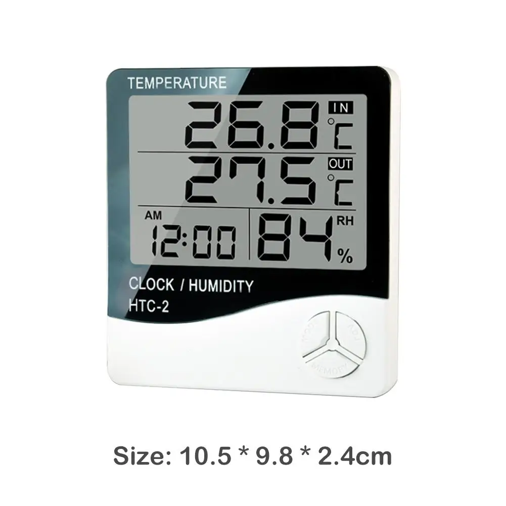 Electronic Digital Thermometer Hygrometer Multi-functional Hourly Chime Clock ABS Temperature Humidity Meter Gauge
Electronic Digital Thermometer Hygrometer Multi-functional Hourly Chime Clock ABS Temperature Humidity Meter Gauge