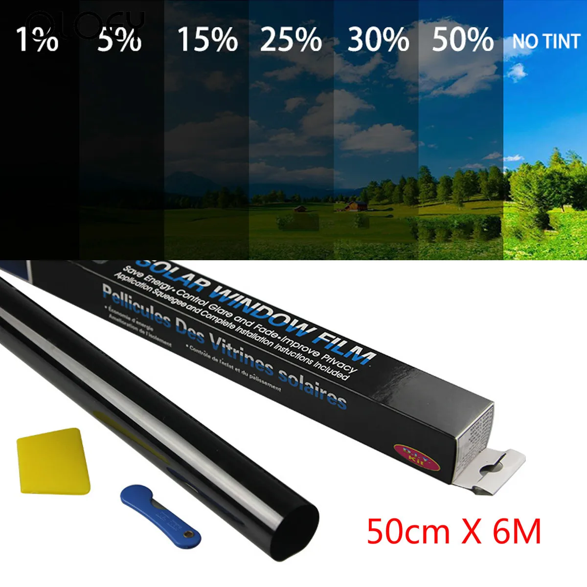 600cmx50cm 5% Black Car Window Foils Tint Tinting Film Roll Car Auto Home Window Glass Summer Solar UV Protector Sticker Films 
600cmx50cm 5% Black Car Window Foils Tint Tinting Film Roll Car Auto Home Window Glass Summer Solar UV Protector Sticker Films
