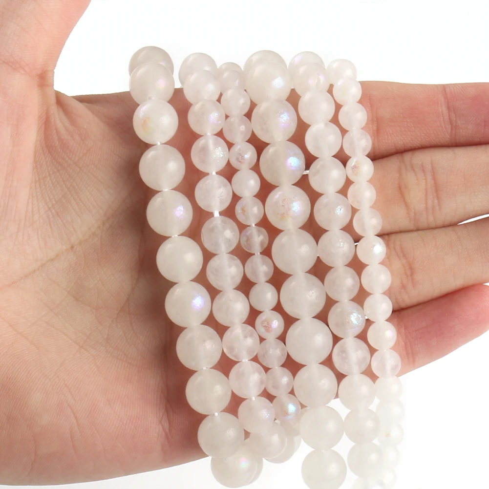 Natural Moonstone Beads 6 8 10 mm Transparent Clear Round Loose Spacer Beads for Jewelry Making DIY Charm Bracelet Necklace 15''
Natural Moonstone Beads 6 8 10 mm Transparent Clear Round Loose Spacer Beads for Jewelry Making DIY Charm Bracelet Necklace 15''
