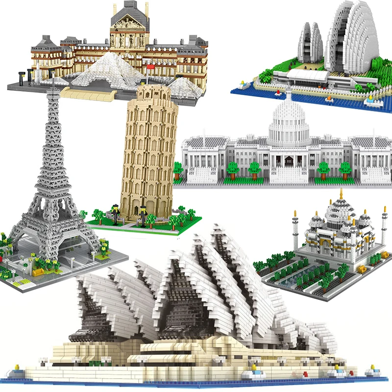 Architecture Big Ben Eiffel Tower London Pair Louvre Micro Building Blocks Capitol Sydney Opera House Taj Mahal Construction toy
Architecture Big Ben Eiffel Tower London Pair Louvre Micro Building Blocks Capitol Sydney Opera House Taj Mahal Construction toy