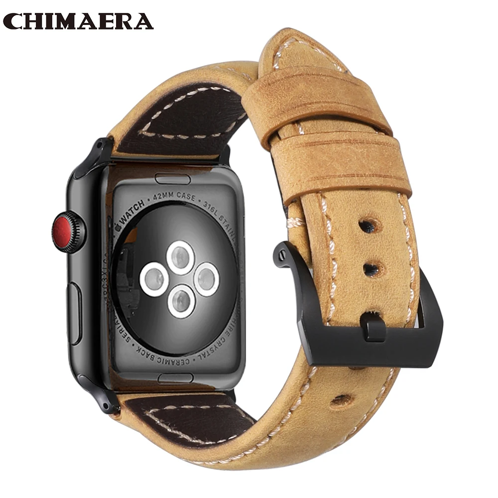 Ремешок CHIMAERA для Apple Watch, кожаный браслет для Iwatch серии 1/2/3/4, ремешок 38 мм 40 мм 42 мм 44 мм, адаптеры для спорта
Ремешок CHIMAERA для Apple Watch, кожаный браслет для Iwatch серии 1/2/3/4, ремешок 38 мм 40 мм 42 мм 44 мм, адаптеры для спорта