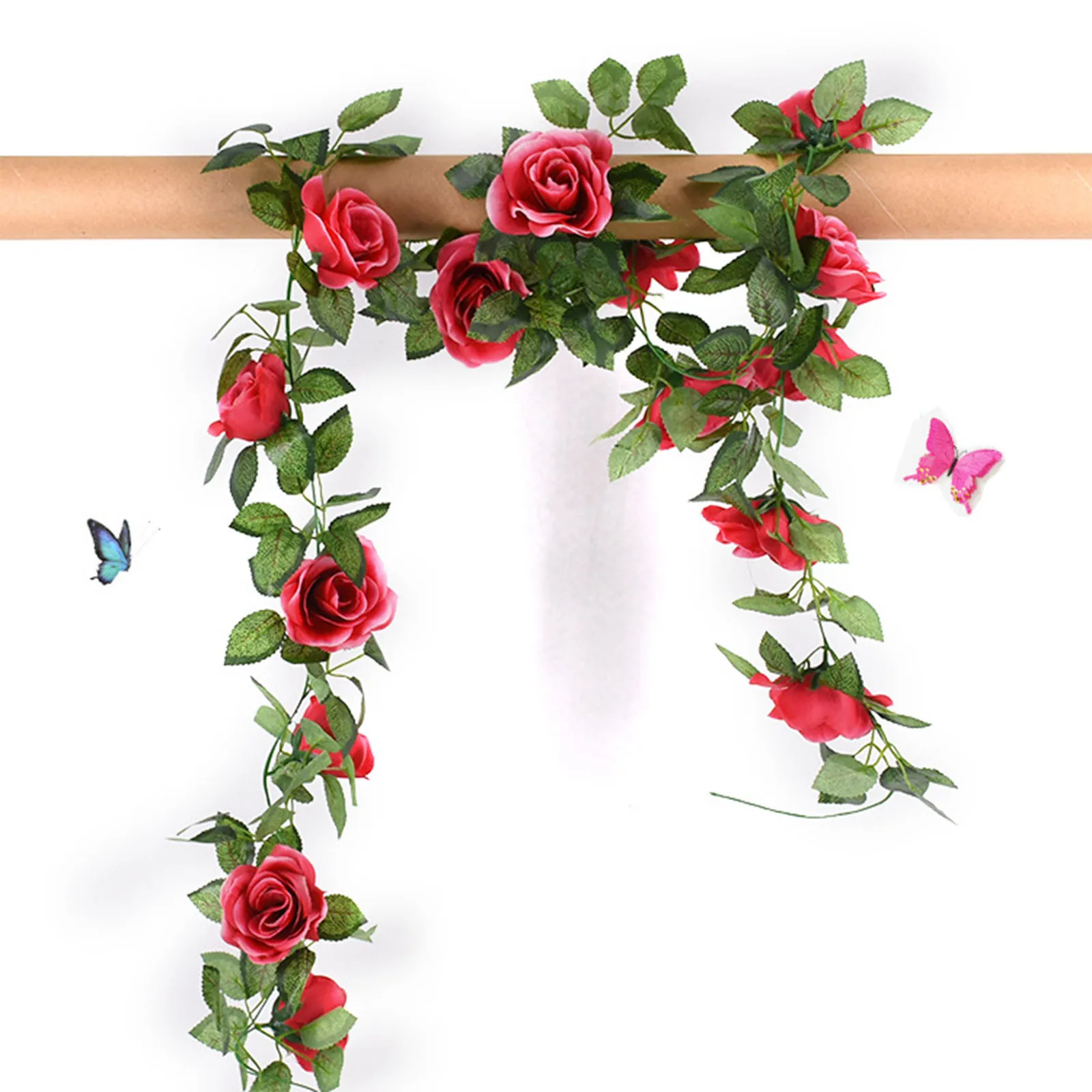 New Artificial Flower Rattan Vine Decorations Wall Hanging Roses Home Living Room Wedding Door Decor Christmas Fake Flowers
New Artificial Flower Rattan Vine Decorations Wall Hanging Roses Home Living Room Wedding Door Decor Christmas Fake Flowers
