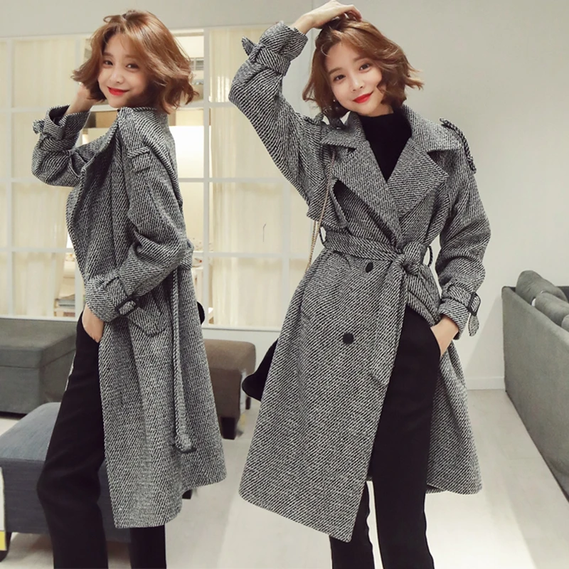 Hot Sale 2021 New Fashion Retro Double-Breasted Winter Jacket Women's Warm Coat Houndstooth Long Woolen Coat
Hot Sale 2021 New Fashion Retro Double-Breasted Winter Jacket Women's Warm Coat Houndstooth Long Woolen Coat