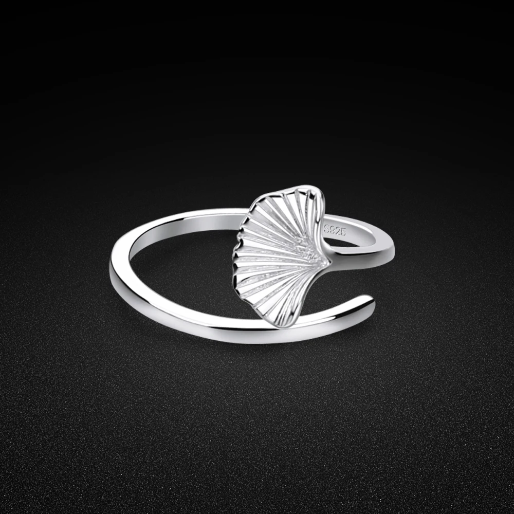 Minimalist Women's Original 925 Silver Ring Creative Ginkgo Leaf Design Open Ring Charm Jewelry Tail Ring Free Adjustment
Minimalist Women's Original 925 Silver Ring Creative Ginkgo Leaf Design Open Ring Charm Jewelry Tail Ring Free Adjustment