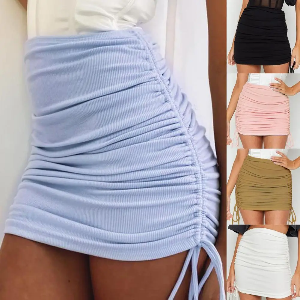 Fashion Ribbed Bodycon Elastic Mini Skirt Solid Color Drawstring Ruched Bodycon Skirt for Dating High Waist Skirt Summer Bottom
Fashion Ribbed Bodycon Elastic Mini Skirt Solid Color Drawstring Ruched Bodycon Skirt for Dating High Waist Skirt Summer Bottom