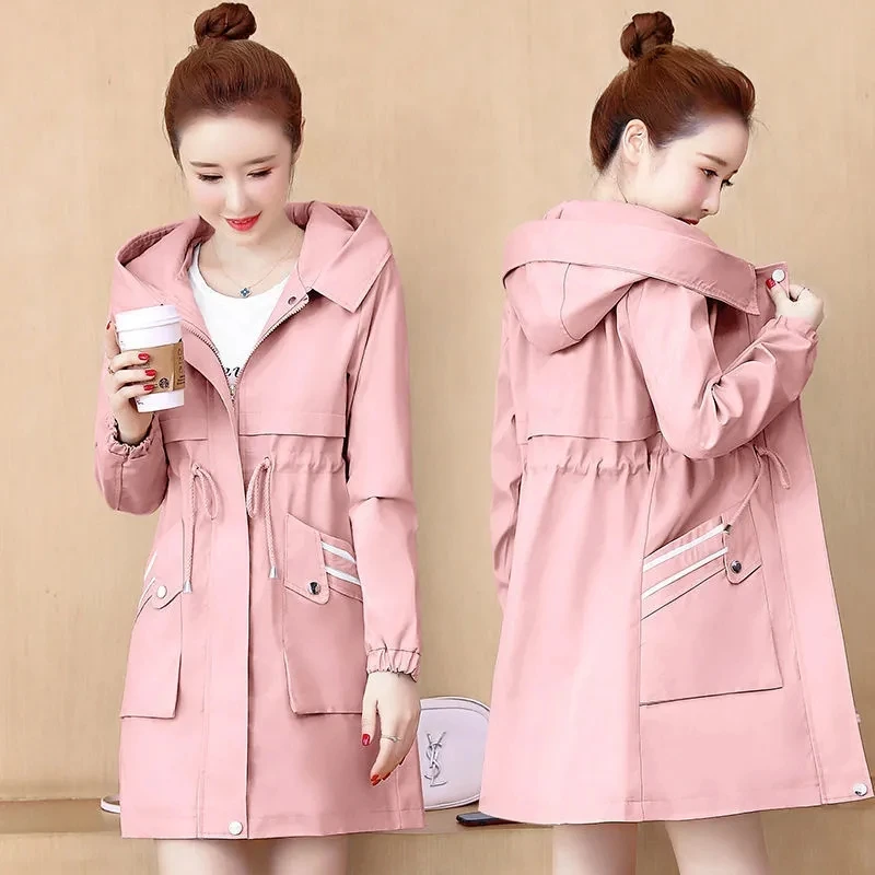 2022 New Fashion Women's Jacket Female Tops Autumn Slim Mid-Long Women Windbreaker Coat Hooded Overcoat Blue 4XL Y553
2022 New Fashion Women's Jacket Female Tops Autumn Slim Mid-Long Women Windbreaker Coat Hooded Overcoat Blue 4XL Y553