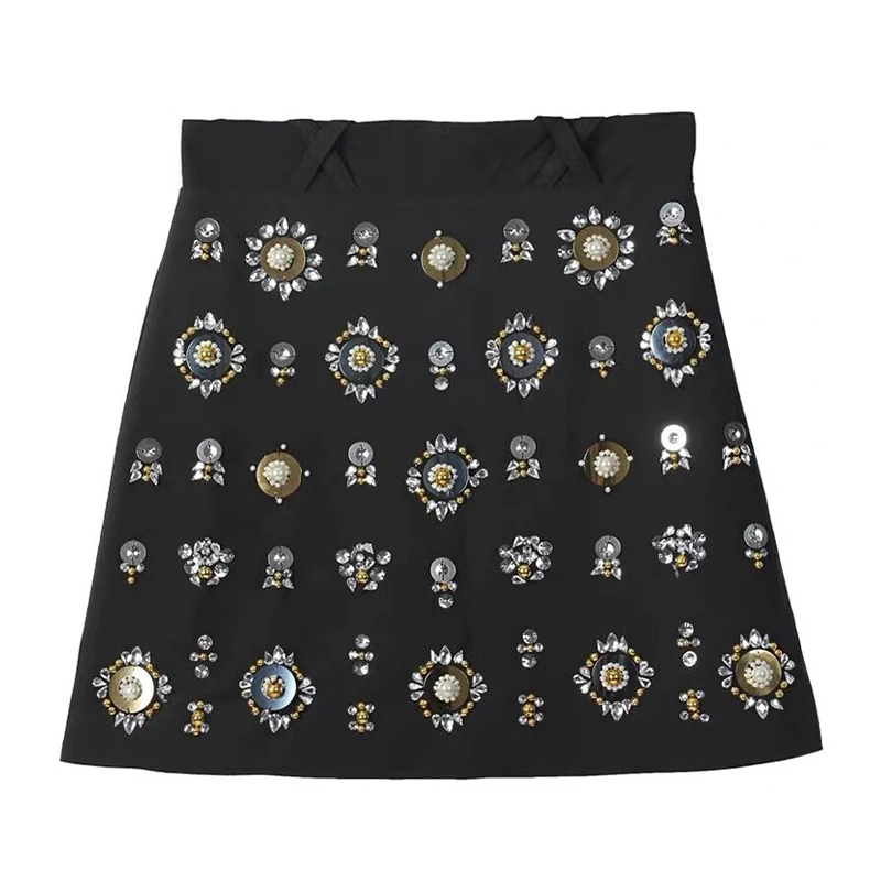 Brand Vintage 2021 Summer Women Sexy Skirt Heavy Industry Beaded Diamond Luxury Slim A-Line Female Ladies Clothes Party Skirts
Brand Vintage 2021 Summer Women Sexy Skirt Heavy Industry Beaded Diamond Luxury Slim A-Line Female Ladies Clothes Party Skirts
