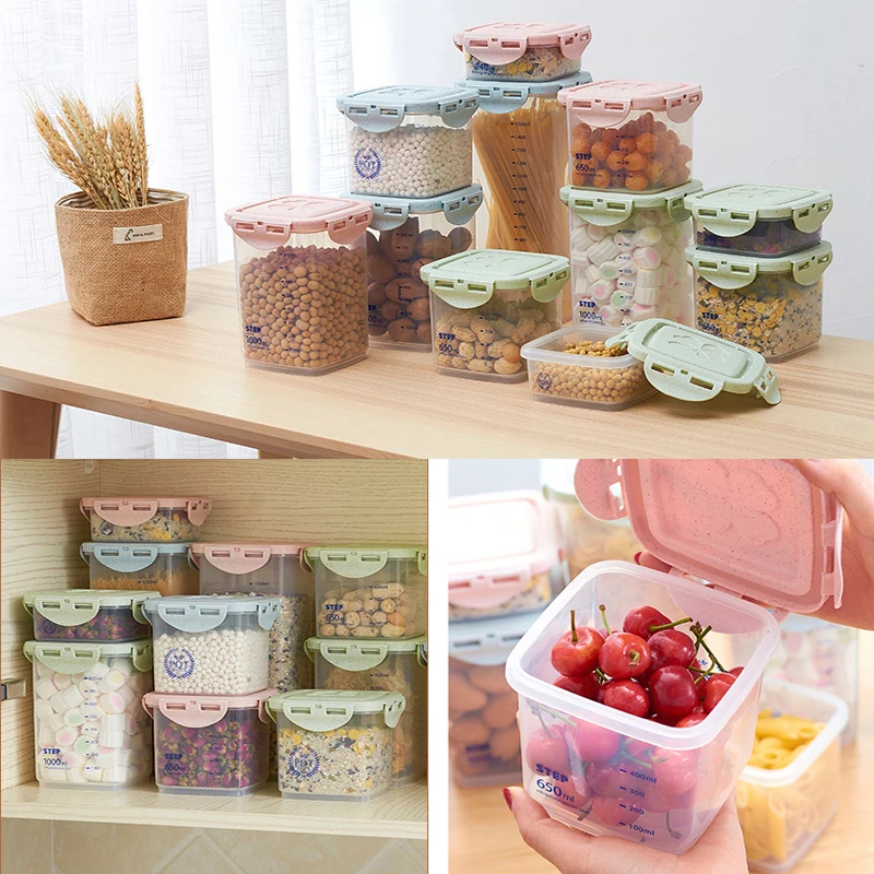 Kitchen Storage Plastic Box Food Storage Containers Cereal Dispenser Storage Box Set Pojemniki Kuchenne Kichen Items DA60NN
Kitchen Storage Plastic Box Food Storage Containers Cereal Dispenser Storage Box Set Pojemniki Kuchenne Kichen Items DA60NN