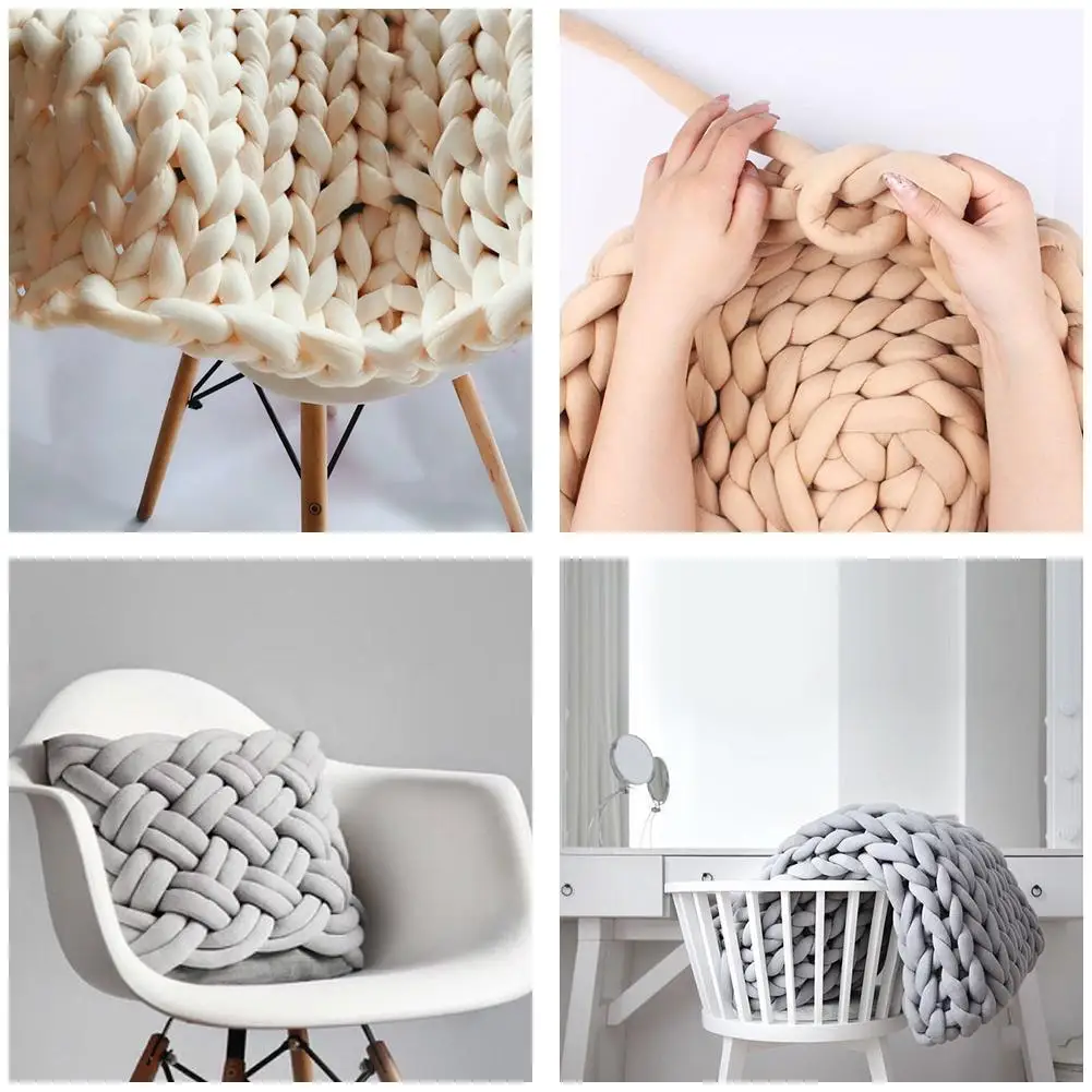 Fancy Soft Core Yarn Bulky Knitting Thick Wool Yarn for DIY Hand Knitting Carpet Blanket Scarves Hats 7 Colors
Fancy Soft Core Yarn Bulky Knitting Thick Wool Yarn for DIY Hand Knitting Carpet Blanket Scarves Hats 7 Colors