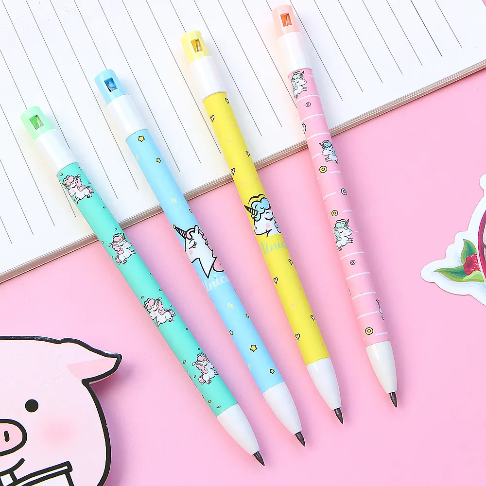 4Pcs/lot 2.0mm Unicorn Mechanical Pencil +Pencil Sharpener Student Pencil Automatic Pen For Kid School Office Supply
4Pcs/lot 2.0mm Unicorn Mechanical Pencil +Pencil Sharpener Student Pencil Automatic Pen For Kid School Office Supply