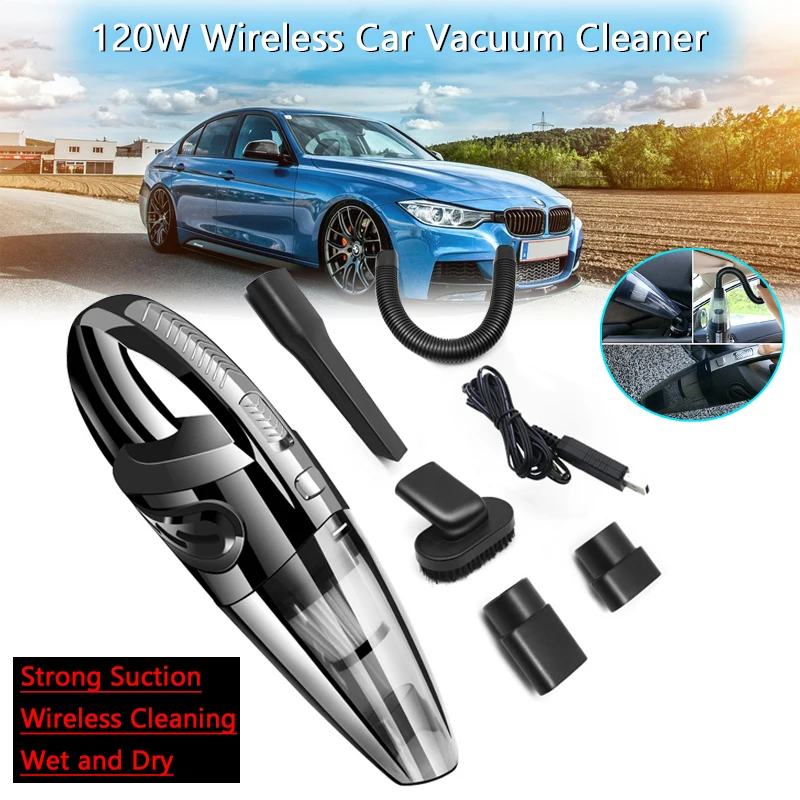 Car Vacuum Cleaner Wireless 120W Rechargable Handheld Household Car Vacuum Cleaner Wet and Dry Portable Auto Vacuum Cleaner
Car Vacuum Cleaner Wireless 120W Rechargable Handheld Household Car Vacuum Cleaner Wet and Dry Portable Auto Vacuum Cleaner