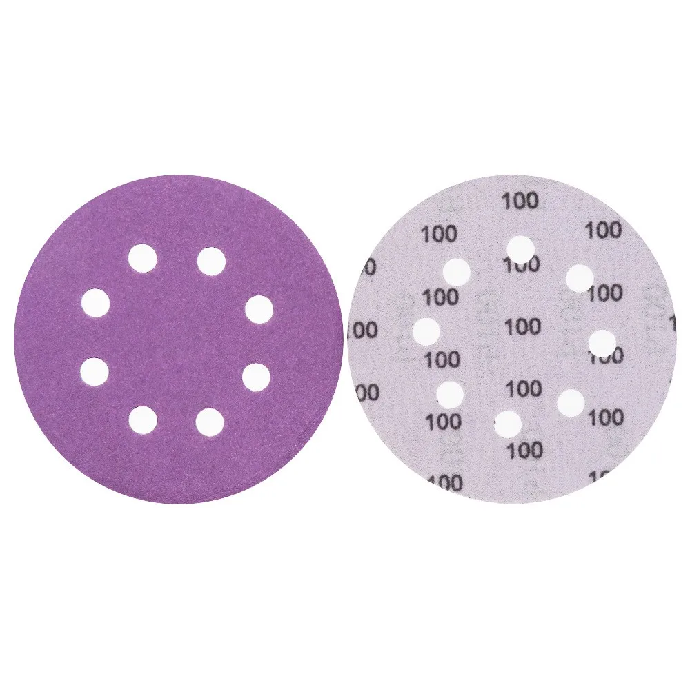 10 Pcs Automotive Polishing Discs 5 Inch Metal Grinding Paper Set 60-320 Grit 8 Holes Aluminum Purple
10 Pcs Automotive Polishing Discs 5 Inch Metal Grinding Paper Set 60-320 Grit 8 Holes Aluminum Purple