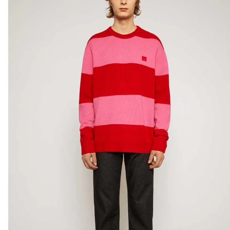 New Fashion Luxury Design Couple Sweater New Color Contrast Striped O Neck Loose Pure Wool Casual Sweater Men Women
New Fashion Luxury Design Couple Sweater New Color Contrast Striped O Neck Loose Pure Wool Casual Sweater Men Women