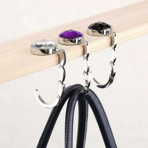 Bag Hook Fashion Crystal Round Shape Portable Foldable Alloy Purse Handbag Hanger Bag Holder
Bag Hook Fashion Crystal Round Shape Portable Foldable Alloy Purse Handbag Hanger Bag Holder