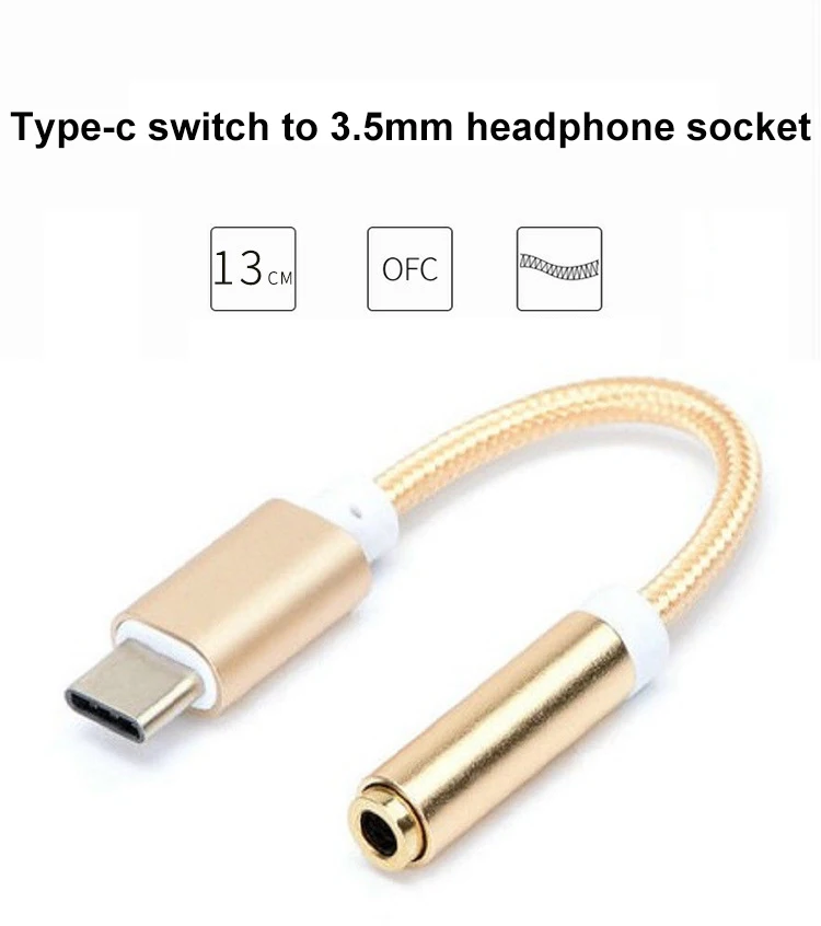 Type-C To 3.5mm Earphone Cable Adapter Usb 3.1 Type C USB-C Male To 3.5 AUX Audio Female Jack for Xiaomi 6 Mi6 Letv 2 Pro 2 Max2
Type-C To 3.5mm Earphone Cable Adapter Usb 3.1 Type C USB-C Male To 3.5 AUX Audio Female Jack for Xiaomi 6 Mi6 Letv 2 Pro 2 Max2
