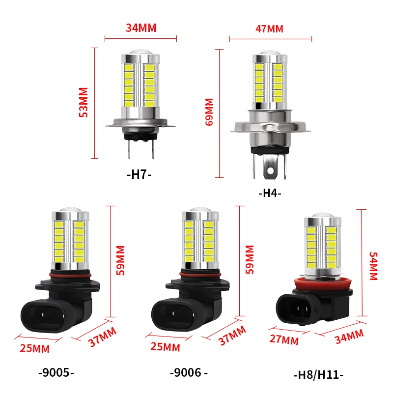1X H7 H8/H11 9005 9006 5630 33smd Car Led fog light Super bright Daytime Running Light Turning Braking Bulb Signal Light
1X H7 H8/H11 9005 9006 5630 33smd Car Led fog light Super bright Daytime Running Light Turning Braking Bulb Signal Light