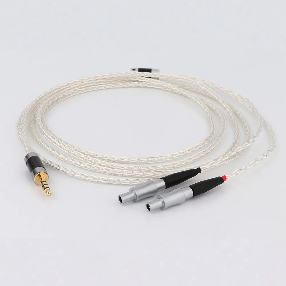 

HIFI 3.5/2.5/4.4mm Balanced OCC Single Crystal Silver Headphone Upgrade Cable Cable For HD800 HD800S HD820 Headset Cable