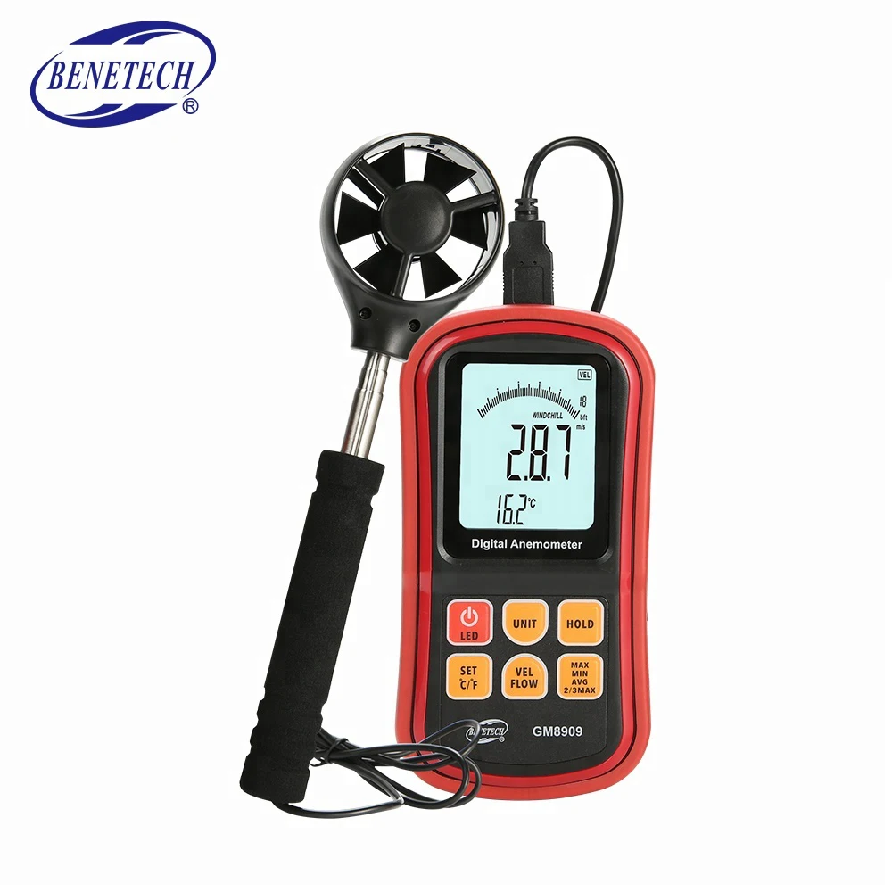 Цифровой анемометр BENETECH GM8909 от 0 до 45 м/с, измеритель скорости ветра, тестер потока воздуха и температуры ветра
Цифровой анемометр BENETECH GM8909 от 0 до 45 м/с, измеритель скорости ветра, тестер потока воздуха и температуры ветра