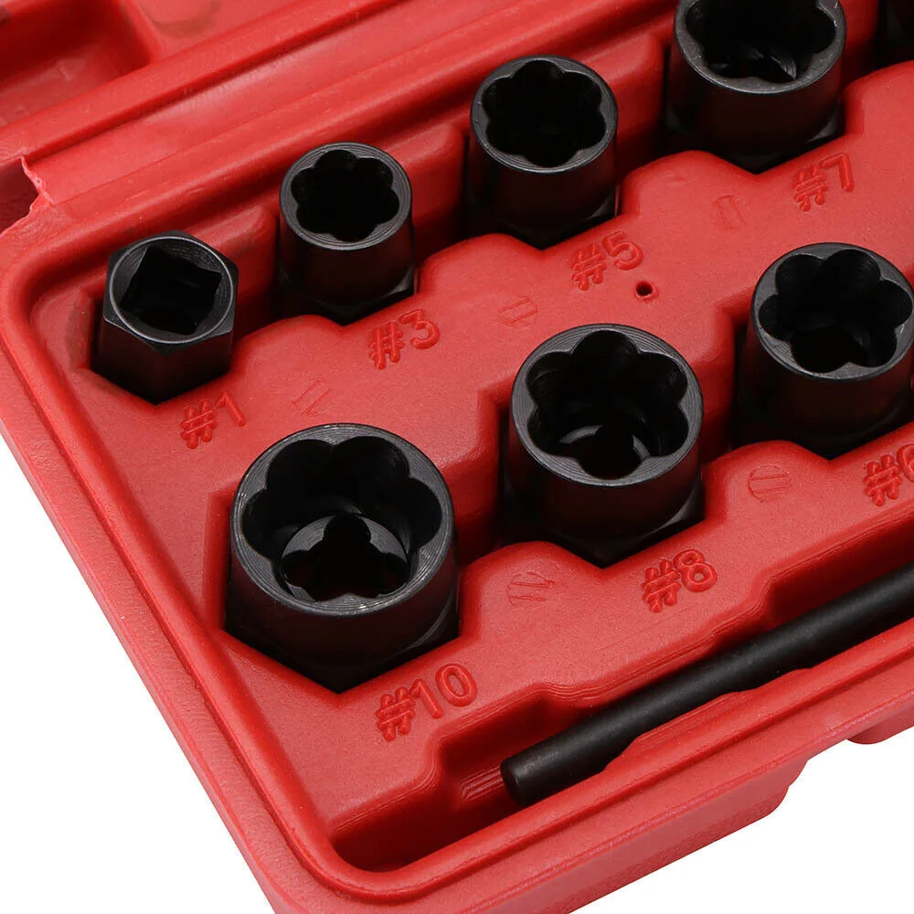 Lug Nut Remover Removal Repair Set Threading 11pcs Bolt Extraction Extractor Rounded
Lug Nut Remover Removal Repair Set Threading 11pcs Bolt Extraction Extractor Rounded