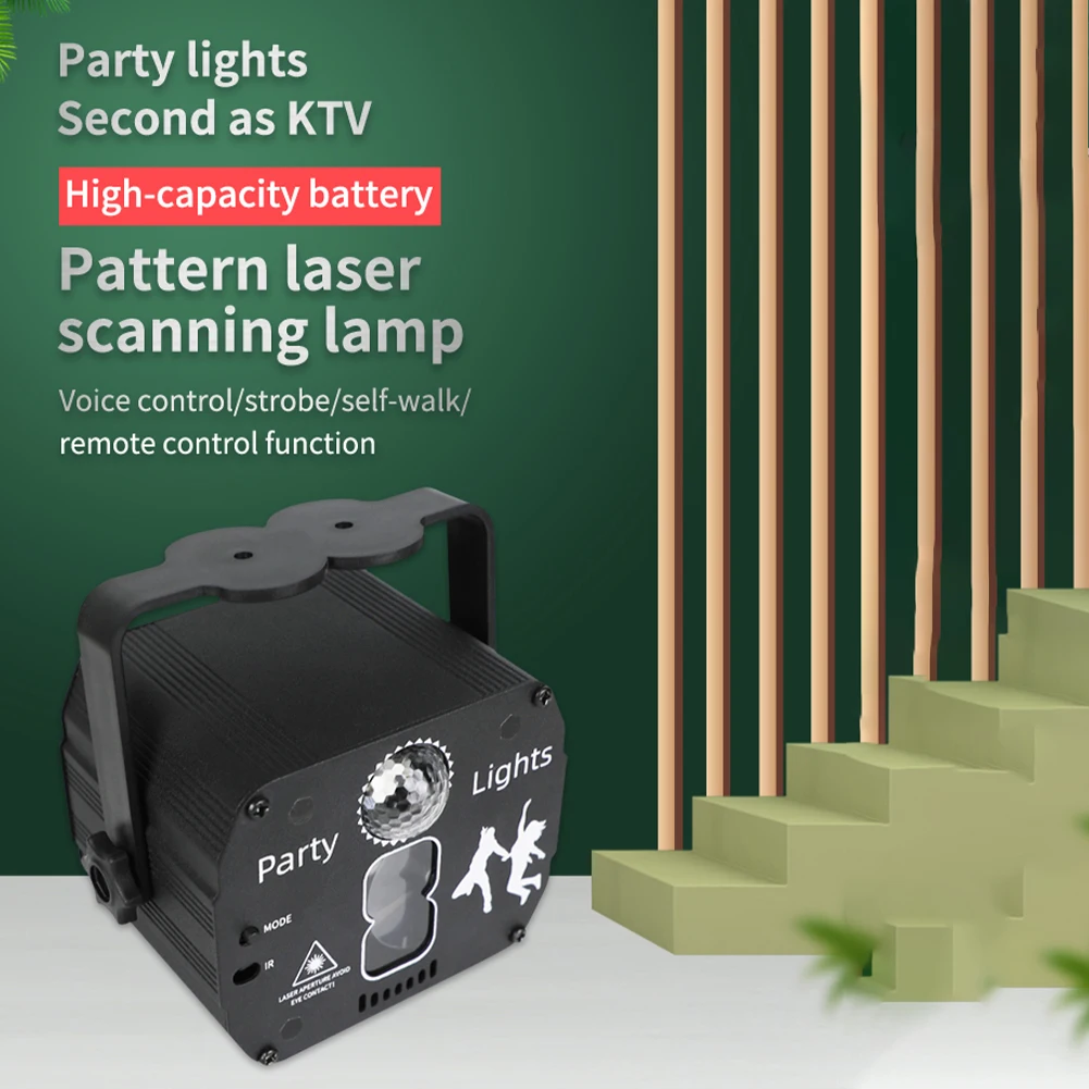 USB 8 Eyes DJ Disco Laser Stage Light LED Rechargeable Voice Activated Light Projector Strobe Birthday Wedding Bardance Lights
USB 8 Eyes DJ Disco Laser Stage Light LED Rechargeable Voice Activated Light Projector Strobe Birthday Wedding Bardance Lights