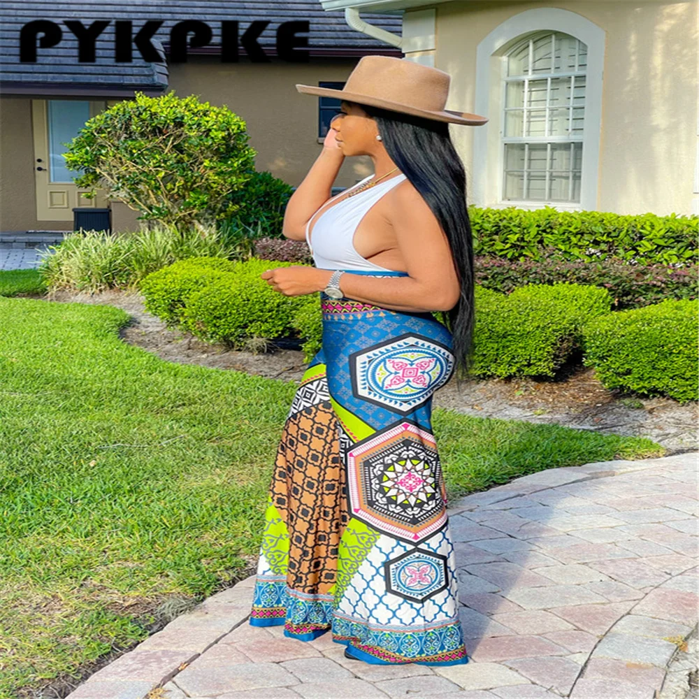 Women Fashion Casual Halter V-neck Mid-waist Print Wide-Leg Jumpsuit Sexy Night Club Party One Piece Outfits
Women Fashion Casual Halter V-neck Mid-waist Print Wide-Leg Jumpsuit Sexy Night Club Party One Piece Outfits