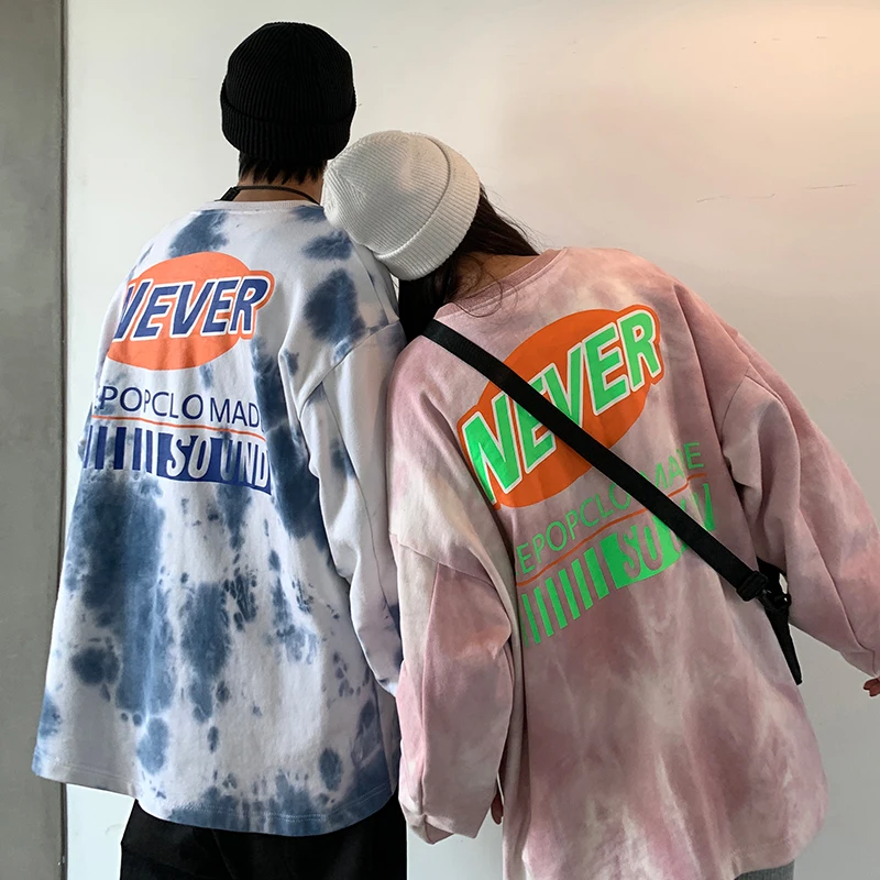 Blue Pink Tie Dye Hip Hop Cool Girl T Shirt for Women Harajuku Oversized Long Sleeve Spring New Korean Fashion Streetwear O-Neck
Blue Pink Tie Dye Hip Hop Cool Girl T Shirt for Women Harajuku Oversized Long Sleeve Spring New Korean Fashion Streetwear O-Neck