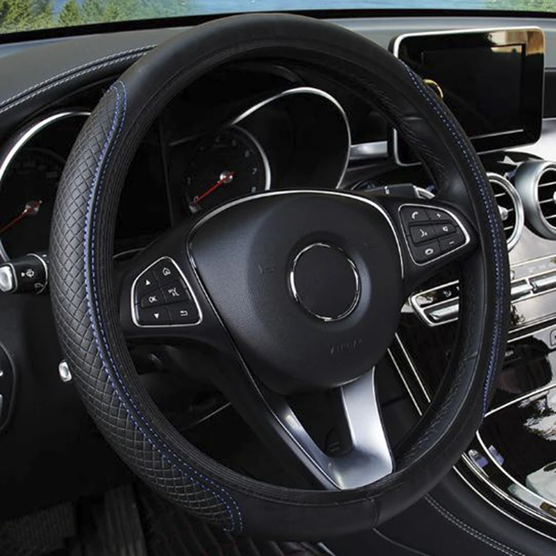 Universal Car Fiber skin Steering Wheel Cover Breathable Elasti Car Auto Elastic Skid Proof Steering-wheel Covers Car Styling
Universal Car Fiber skin Steering Wheel Cover Breathable Elasti Car Auto Elastic Skid Proof Steering-wheel Covers Car Styling