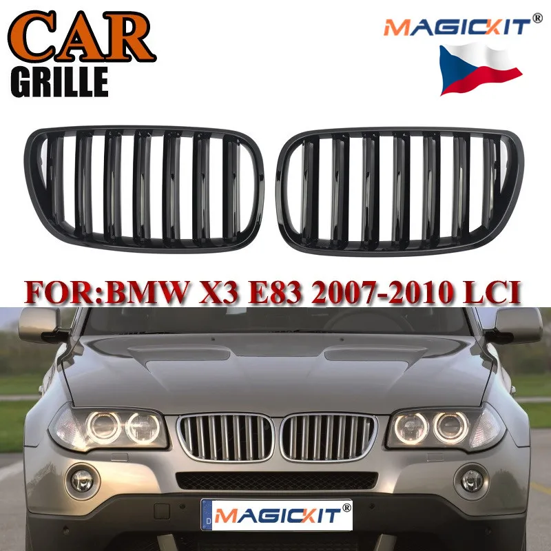 MagicKit PAIR GLOSS BLACK FRONT RADIATOR KIDNEY GRILL GRILLE ABS FOR BMW X3 E83 07-10 LCI
MagicKit PAIR GLOSS BLACK FRONT RADIATOR KIDNEY GRILL GRILLE ABS FOR BMW X3 E83 07-10 LCI
