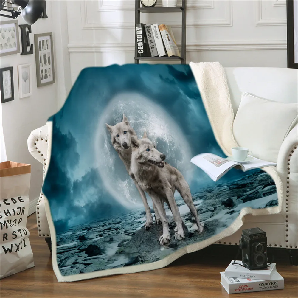 Wolf Print Sherpa Blanket for Bedroon Sofa Adults Kids Throw Blankets Warm Quilts Office Nap Cover Sofa Travel Bedding
Wolf Print Sherpa Blanket for Bedroon Sofa Adults Kids Throw Blankets Warm Quilts Office Nap Cover Sofa Travel Bedding