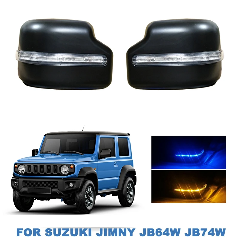 Car Rear View Mirror Cover Side Wing Mirror Cap Shell with Turn Signal Light for Suzuki Jimny Jb64 JB74 2018-2020
Car Rear View Mirror Cover Side Wing Mirror Cap Shell with Turn Signal Light for Suzuki Jimny Jb64 JB74 2018-2020