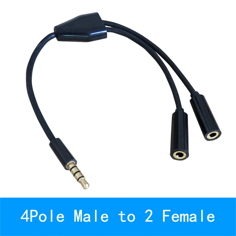 20CM 3.5mm 4 Pole Male to 4 Pole Female Stereo Audio Y Splitter Adaptor Headphone Cable
20CM 3.5mm 4 Pole Male to 4 Pole Female Stereo Audio Y Splitter Adaptor Headphone Cable