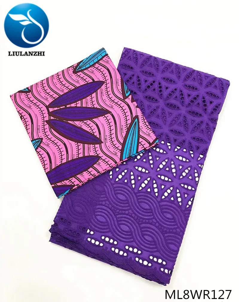 LIULANZHI african cotton fabrics white cotton voile lace + ankara real wax fabric Wholesale price 2.5+3yards ML8WR123-ML8WR135
LIULANZHI african cotton fabrics white cotton voile lace + ankara real wax fabric Wholesale price 2.5+3yards ML8WR123-ML8WR135